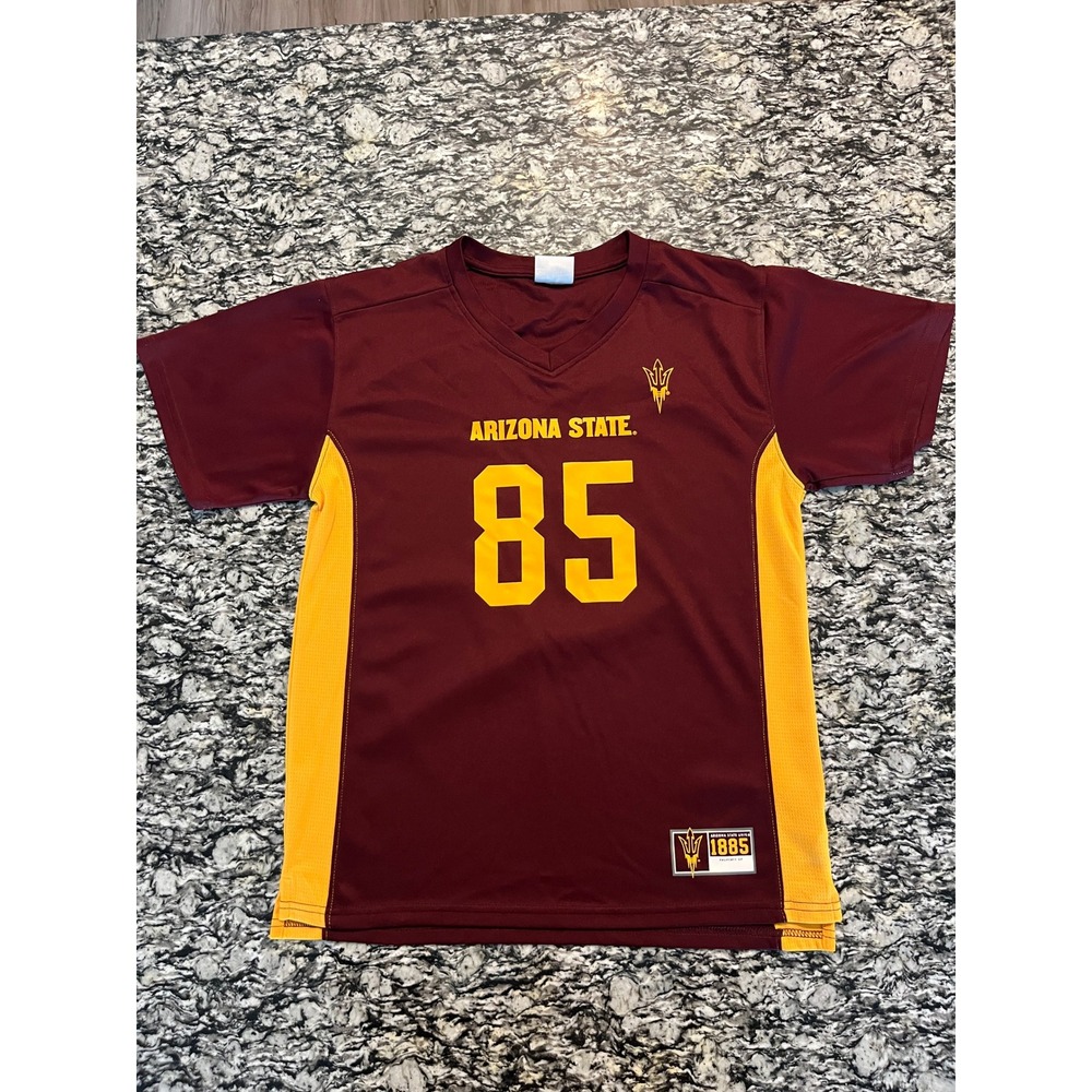 Knights Apparel Arizona State Sun Devils Youth Jersey Maroon Gold Size‎ L 12/14